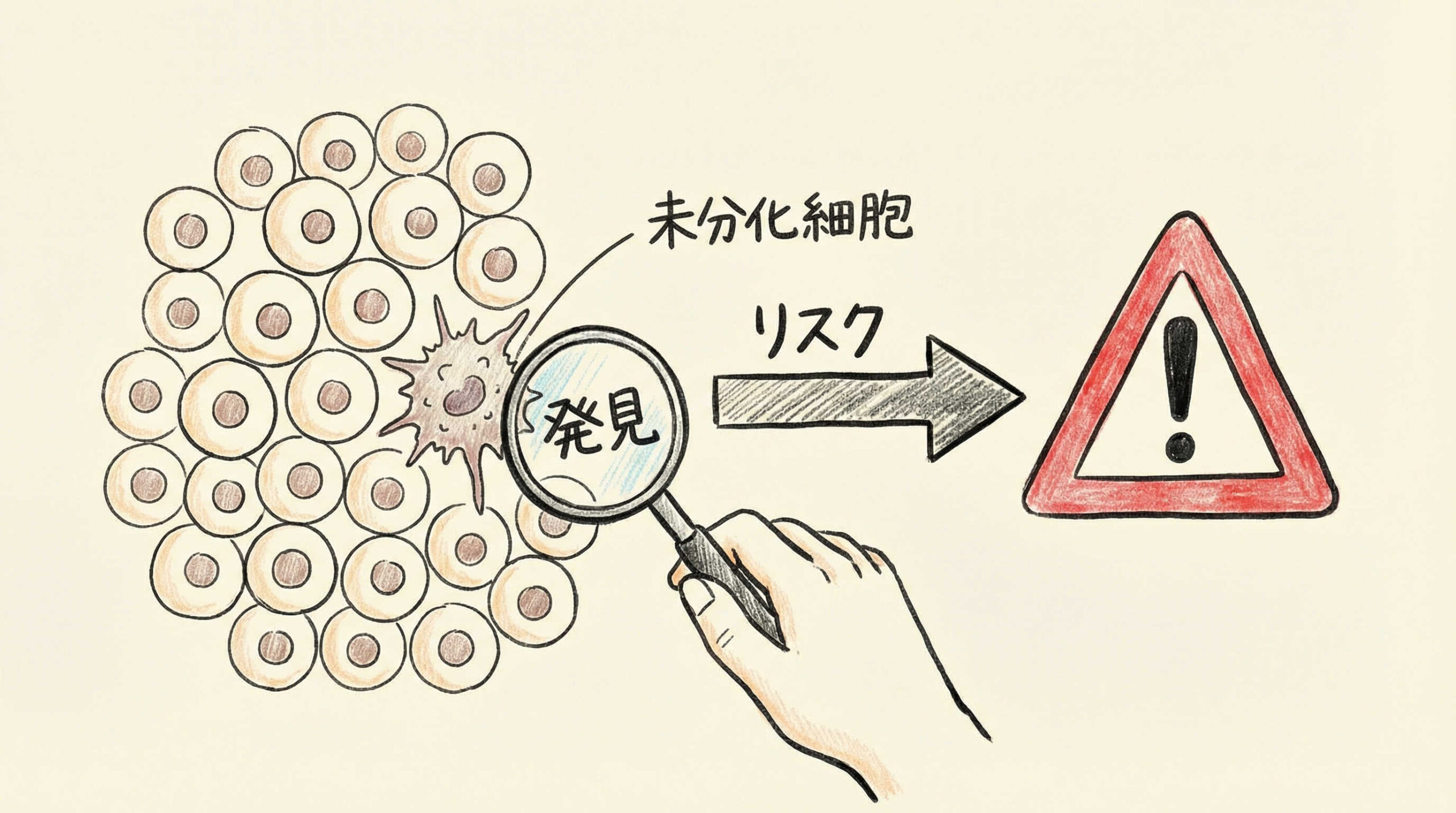 未分化細胞の残存と造腫瘍性（Tumorigenicity）のリスク評価法