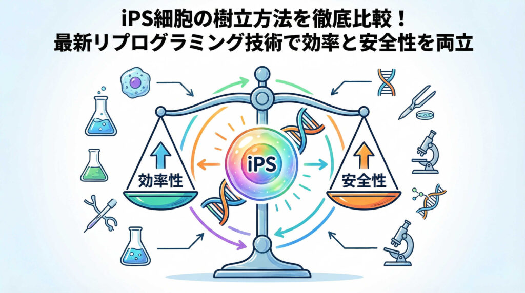 iPS細胞の樹立方法を徹底比較！最新リプログラミング技術で効率と安全性を両立